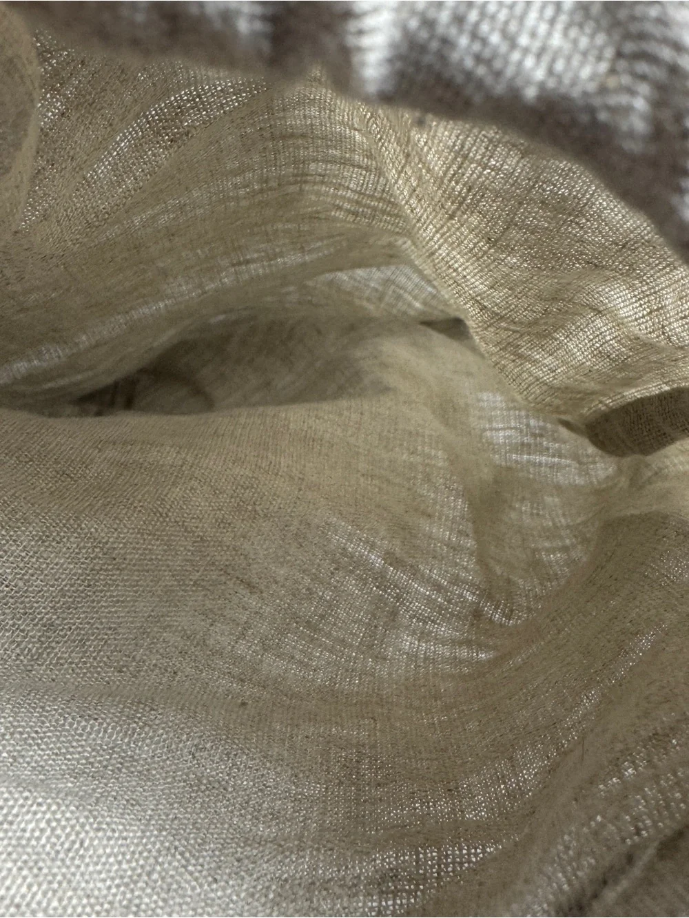 ✨ Natural Linen Drawstring Storage Bag - 11x7 - EUC ✨